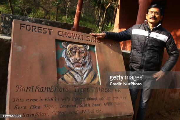 Tourist at The Ranthambore National Park In Sawai Madhopur District, Rajasthan, India On February 9, 2020. Ranthambore National Park is a vast...