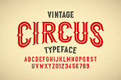 Vintage style Circus typeface