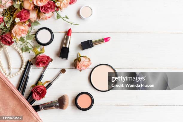 cosmetics valentine gift - cosmetics box stock pictures, royalty-free photos & images