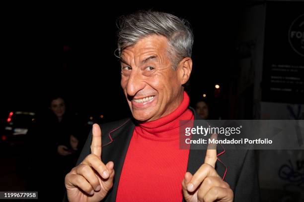 Italian artist Maurizio Cattelan guest at Gucci's private party at the end of the Milano Fashion Week Men's 2020. Milan , January 14th, 2020