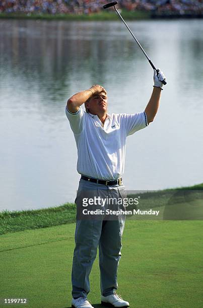 John Daly of the USA wins the USPGA Championship at Crooked Stick in Carmel, Indiana, USA in August 1991.