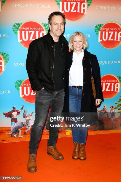 Joanna Page and James Thornton attend Cirque du Soleil's "LUZIA" at Royal Albert Hall on January 15, 2020 in London, England.