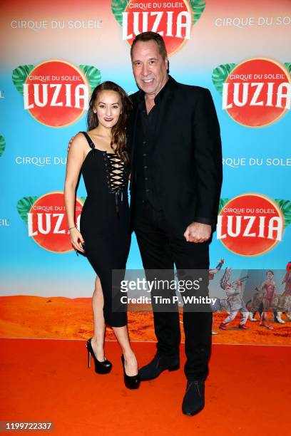 David Seaman and Frankie Poultney attend Cirque du Soleil's "LUZIA" at Royal Albert Hall on January 15, 2020 in London, England.