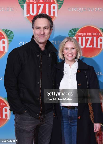 James Thornton and Joanna Page attend Cirque du Soleil's "LUZIA" at The Royal Albert Hall on January 15, 2020 in London, England.