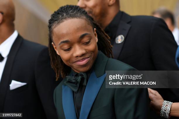 Deandre Arnold arrives for the 92nd annual Oscars at the Dolby Theatre in Hollywood, California on February 9, 2020.