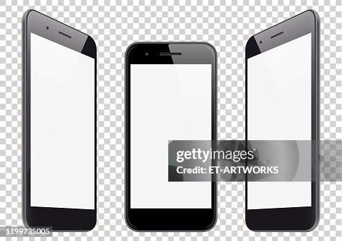 Normal Mobile View Realistic Mobile Phone Perspective Angle View High-Res Vector Graphic ...