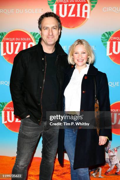 Joanna Page and James Thornton attend Cirque du Soleil's "LUZIA" at Royal Albert Hall on January 15, 2020 in London, England.