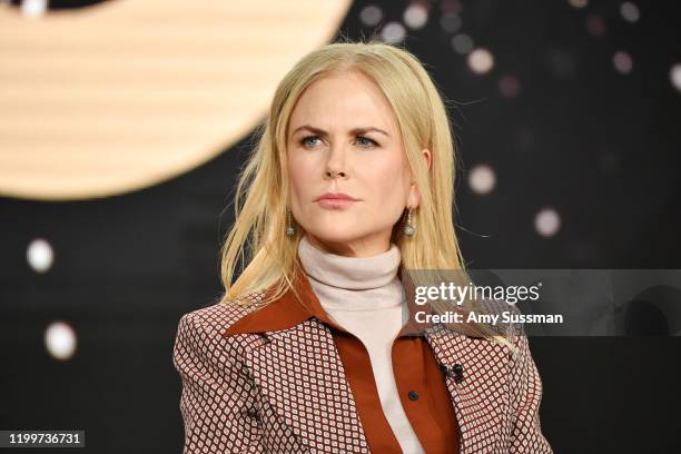 Nicole Kidman of "The Undoing" speaks during the HBO segment of the 2020 Winter TCA Press Tour at The Langham Huntington, Pasadena on January 15,...