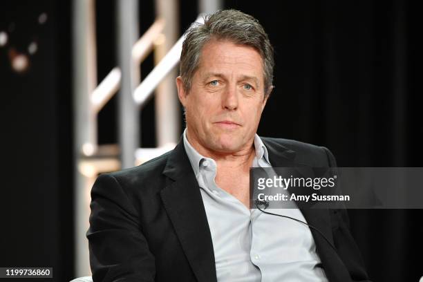 Hugh Grant of "The Undoing" speaks during the HBO segment of the 2020 Winter TCA Press Tour at The Langham Huntington, Pasadena on January 15, 2020...