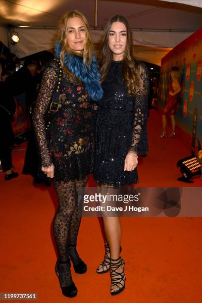 Yasmin Le Bon and Amber Le Bon attend Cirque du Soleil's "LUZIA" at Royal Albert Hall on January 15, 2020 in London, England.