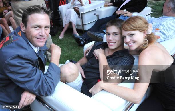Actor Brian Krause, actor Jamen Krause and actress Anne Leighton attend the Los Angeles Philharmonic and Venice Magazine's 11th Annual Hollywood Bowl...