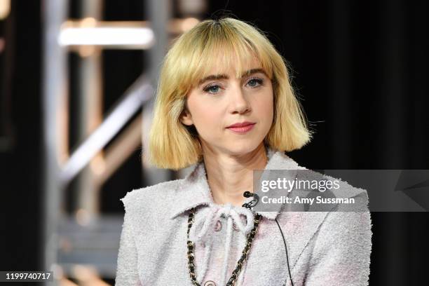 Zoe Kazan of "The Plot Against America" speaks during the HBO segment of the 2020 Winter TCA Press Tour at The Langham Huntington, Pasadena on...