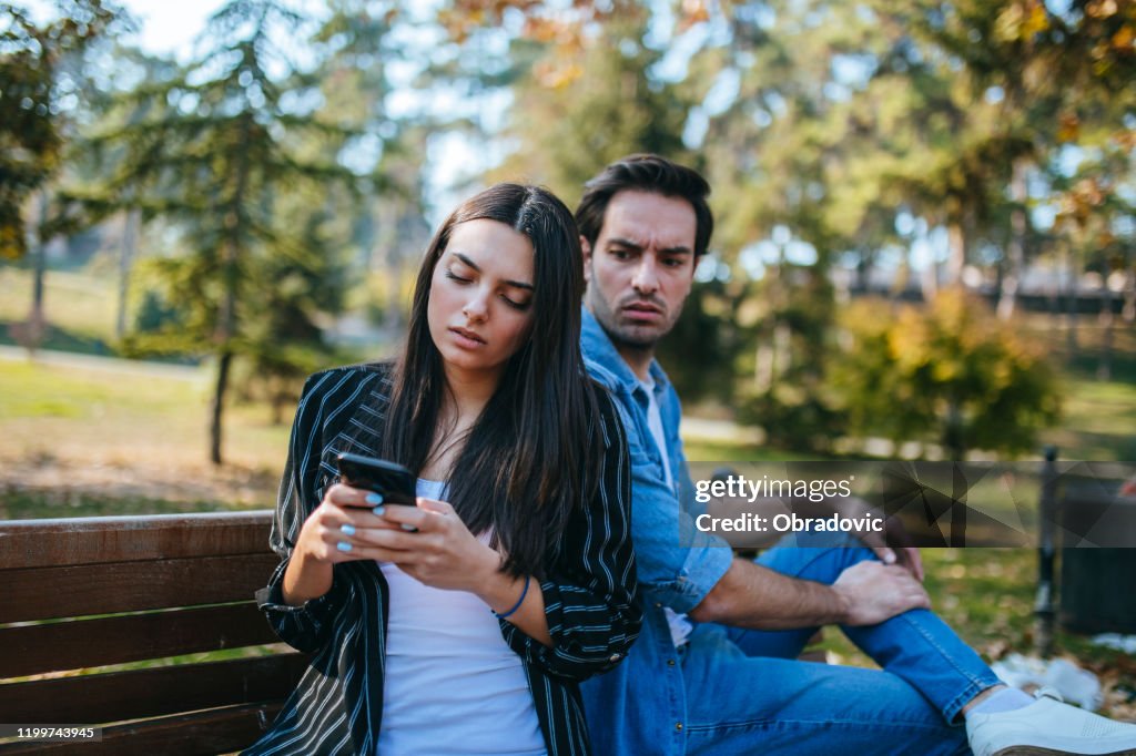 Couple discussing their relationship