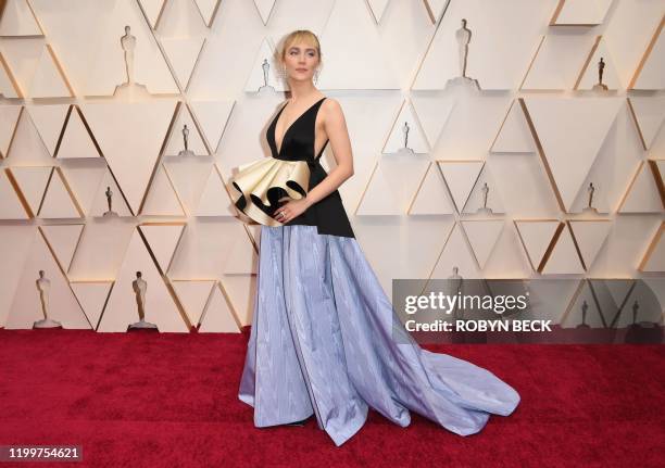 Irish actress Saoirse Ronan arrives for the 92nd Oscars at the Dolby Theatre in Hollywood, California on February 9, 2020.