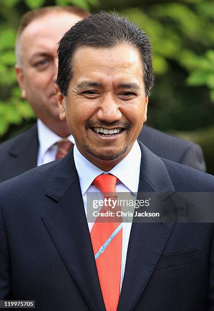 Malaysia's King Sultan Mizan Zainal Abidin attends The Earth Awards exhibits on show at the Start Festival on on July 27, 2011 in London, England