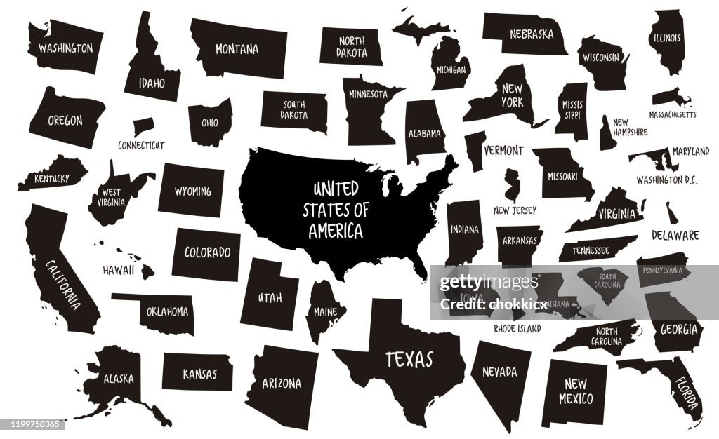 Mappe usa e 50 stati