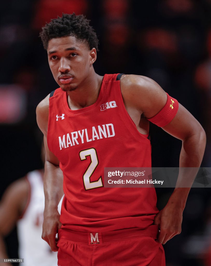 Aaron Wiggins of the Maryland Terrapins is seen during the game... News Aaron Wiggins of the Maryland Terrapins is seen during the game... News