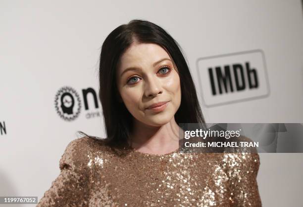Actress Michelle Trachtenberg attends the 28th Annual Elton John AIDS Foundation Academy Awards Viewing Party on February 9, 2020 in West hollywood,...