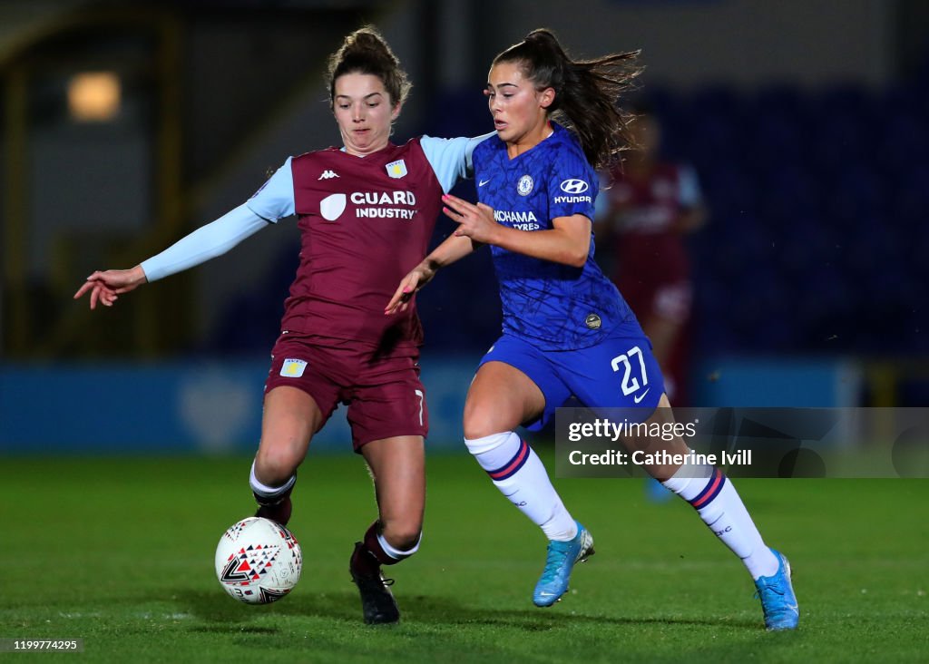 Chelsea Women v Aston Villa Women - FA Women's Continental League Cup: Quarter-Final