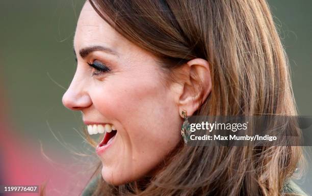 Catherine, Duchess of Cambridge visits City Hall in Bradford's Centenary Square before meeting members of the public during a walkabout on January...