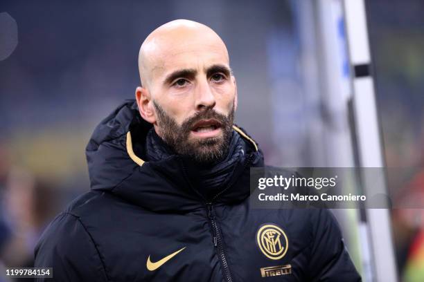 Borja Valero of FC Internazionale looks on before the Serie A match between FC Internazionale and Ac Milan. Fc Internazionale wins 4-2 over Ac Milan.