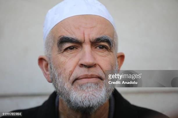 Palestine Islamic Movement Leader Sheikh Raed Salah is seen before his trial at an Israeli court in the northern city of Haifa, on February 10, 2020....