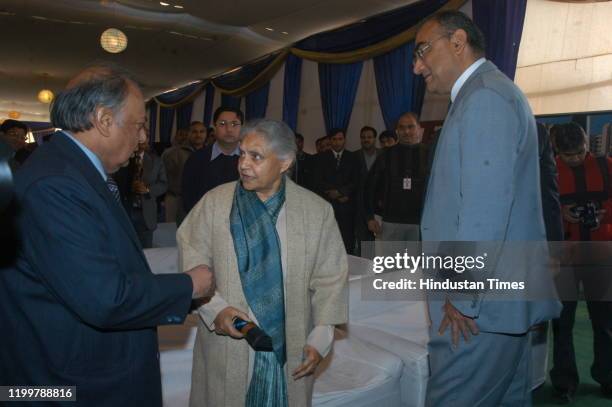 Delhi CM Sheila Dixit with Chief Justice of the Delhi High Court Markandey Katju and others, during the inauguration of District Courts Rohini, on...