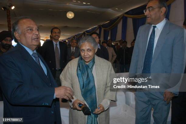 Delhi CM Sheila Dixit with Chief Justice of the Delhi High Court Markandey Katju and others, during the inauguration of District Courts Rohini, on...