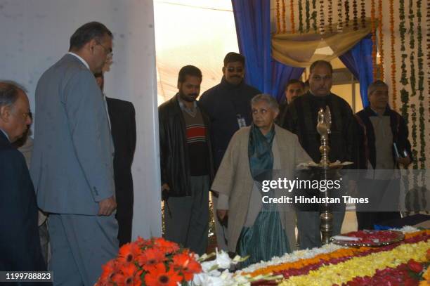 Delhi CM Sheila Dixit with Chief Justice of the Delhi High Court Markandey Katju and others, during the inauguration of District Courts Rohini, on...