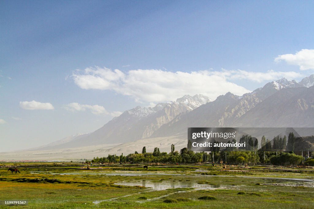 Taghdumbash Pamir during Summer in Tashkurgan, Part of the Pamir Mountains