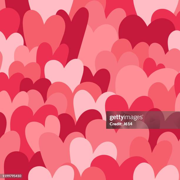 nahtlose herzen - february background stock-grafiken, -clipart, -cartoons und -symbole