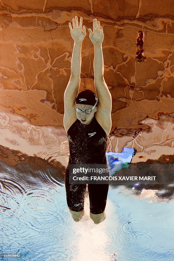 In a picture taken with an underwater ca