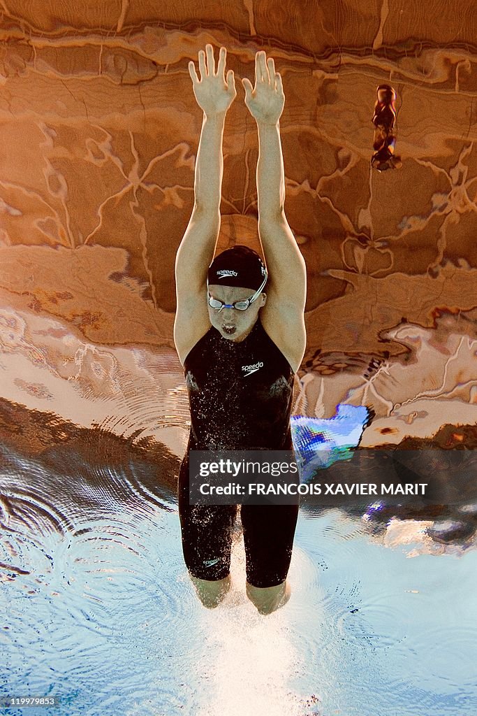 In a picture taken with an underwater ca