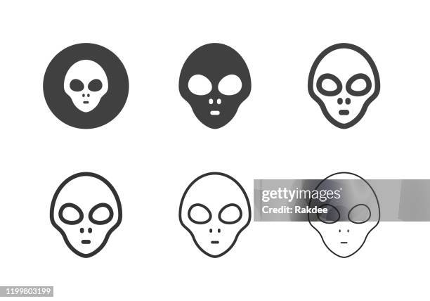 alien icons - multi series - alien stock illustrations