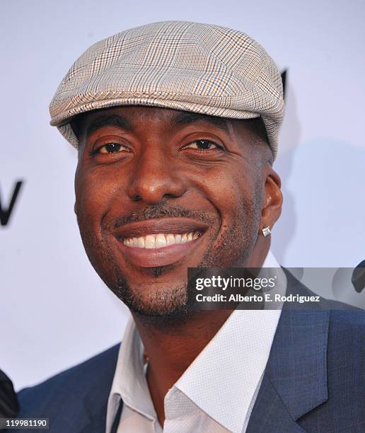 Former NBA player John Salley arrives to Playboy TV's "TV for 2" 2011 TCA event on July 27, 2011 in Los Angeles, California.