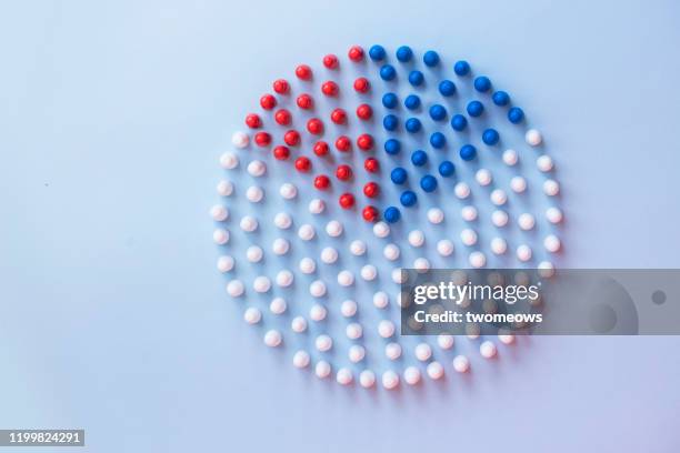 pie chart concepts still life. - overlapping pie charts stock pictures, royalty-free photos & images