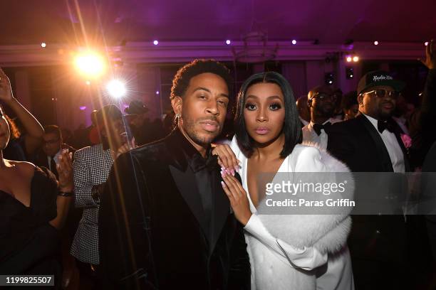 Ludacris and Monica attend YouTube Music 2020 Leaders & Legends Ball at Atlanta History Center on January 15, 2020 in Atlanta, Georgia.