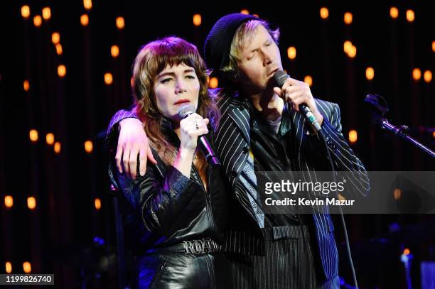 Jenny Lewis and Beck perform onstage during CORE Gala: A Gala Dinner to Benefit CORE and 10 Years of Life-Saving Work Across Haiti & Around the World...