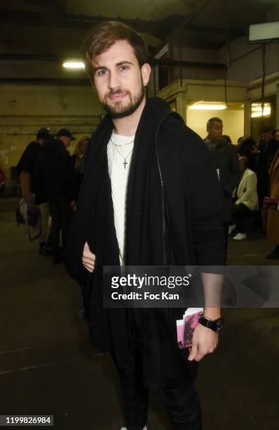 Influencer Yanis Bargoin attends the Walter Van Beirendonck Menswear Fall/Winter 2020-2021 show as part of Paris Fashion Week on January 15, 2020 in...