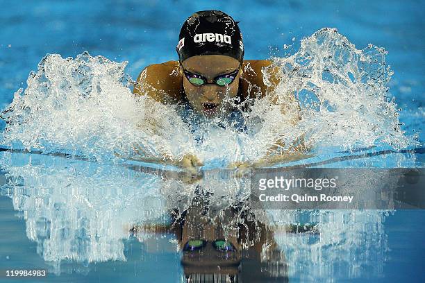 Rebecca Soni of the United States competes in the Women's 200m Breaststroke Semi Final during Day Thirteen of the 14th FINA World Championships at...