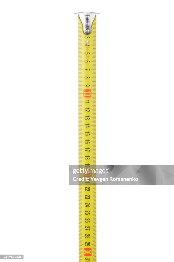 Measuring tape isolated on white background
