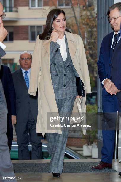 Queen Letizia of Spain attends a meeting at Red Cross headquarters on January 16, 2020 in Madrid, Spain.