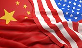 Flags of China and the USA