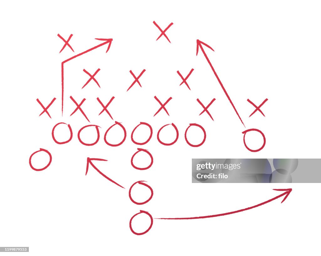 Voetbal spelen coaching diagram