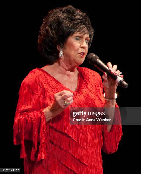 Rock and Roll Hall of Fame Legend Wanda Jackson performs at Central Park SummerStage on July 27, 2011 in New York City.