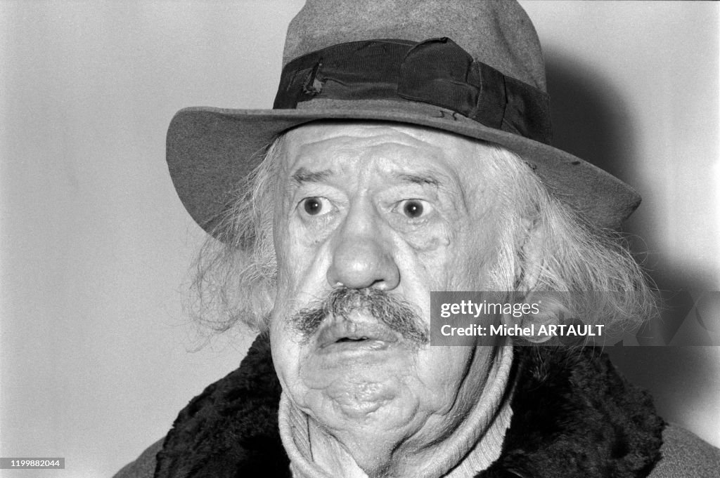 Michel Simon tourne un film en 1975