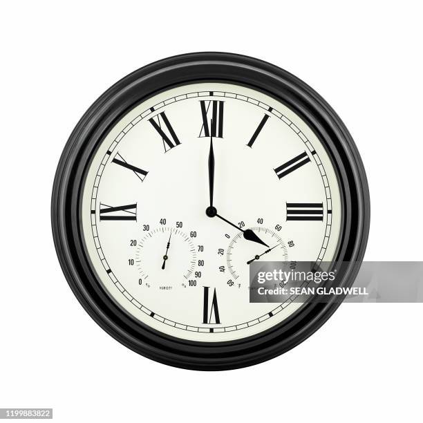 four o'clock wall clock - wall clock stock pictures, royalty-free photos & images