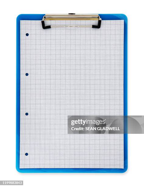 isolated clipboard with graph paper - graph paper stock pictures, royalty-free photos & images