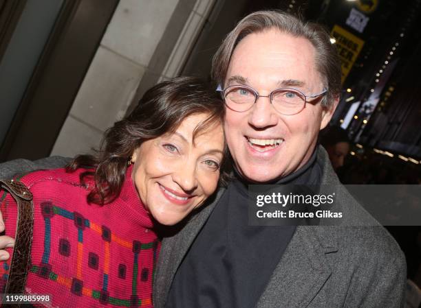 Georgiana Bischoff and husband Richard Thomas pose at the opening night of the new play "My Name Is Lucy Barton" on Broadway at The Samuel J....