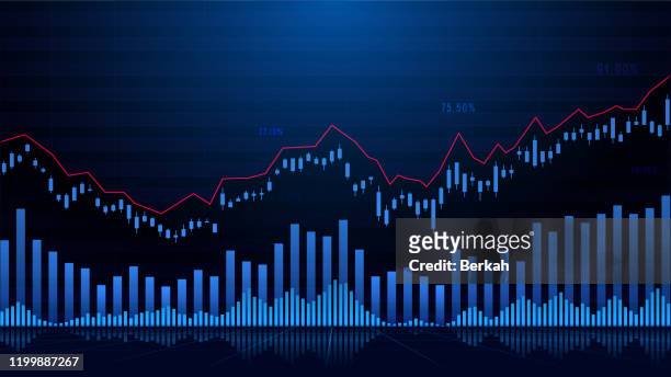 stock market or forex trading graph - technology stock illustrations bildbanksfoton och bilder